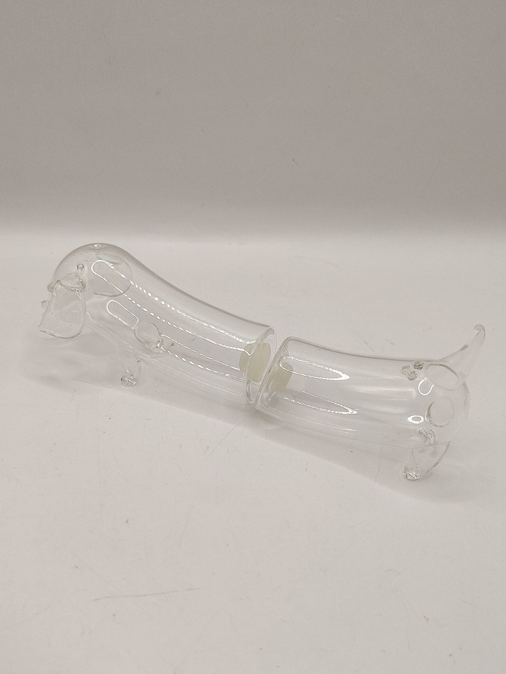 Roost Co Minimalist Blown Glass Weiner Dog Dachshund Salt & Pepper Shakers